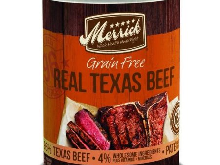 Merrick Grain Free 96% Real Texas Beef Canned Dog Food For Cheap