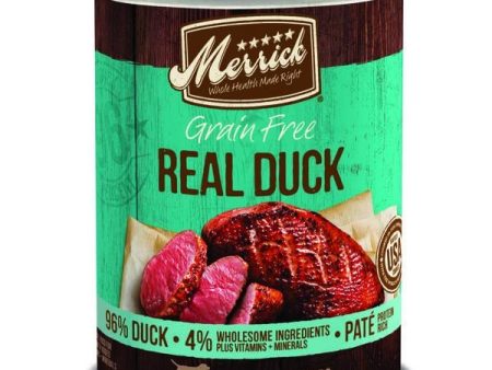 Merrick Grain Free 96% Real Duck Canned Dog Food For Discount