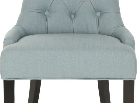 Safavieh Abby Side Chairs (SET Of 2)-Silver Nail Heads Sky Blue and Espresso Online