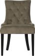 Safavieh Abby 19  H Tufted Side Chairs (SET Of 2)-Silver Nail Heads Mole Grey and Espresso Furniture Supply