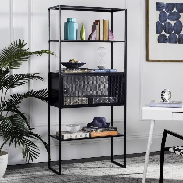 Safavieh Abay Storage Bookshelf Black Online Sale