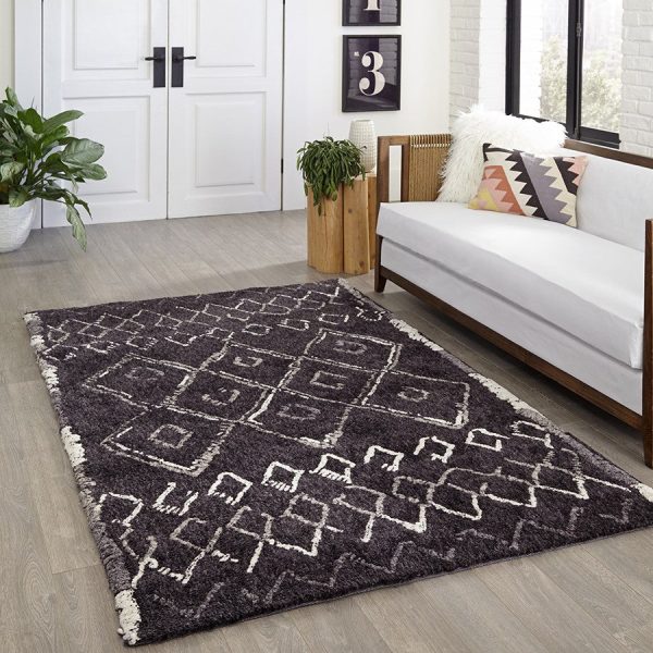 Momeni Margaux MGX-3 Black Area Rug For Sale