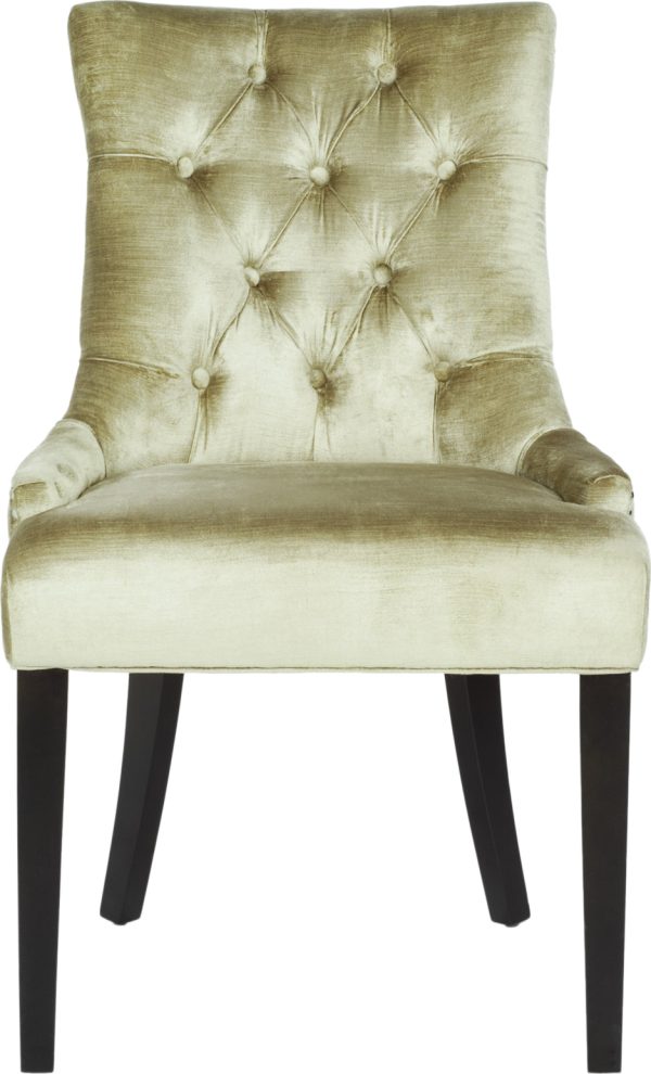 Safavieh Abby Tufted Side Chairs (SET Of 2)-Silver Nail Heads Antique Sage and Espresso Online