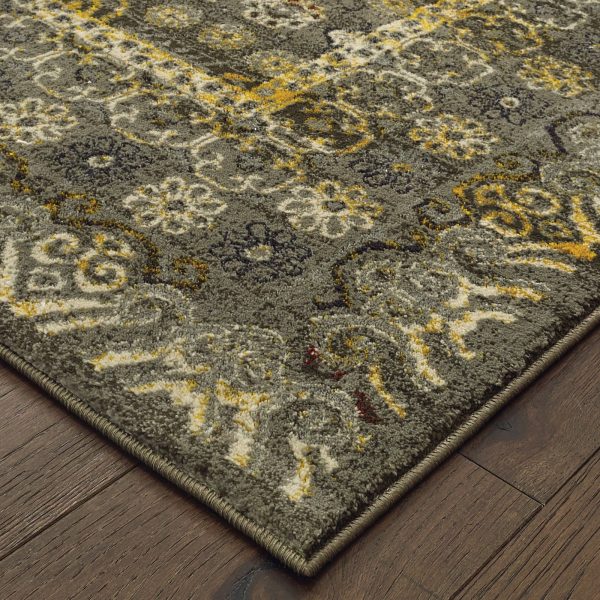 Oriental Weavers Mantra 507N7 Grey Gold Area Rug Online Hot Sale