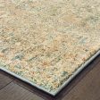 Oriental Weavers Carson 9654B Blue Orange Area Rug For Discount