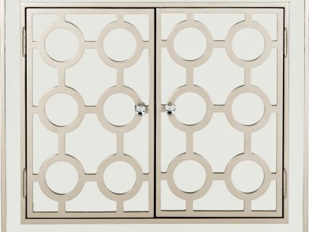 Safavieh Kaia 2 Door Chest Champagne and Nickel Mirror Sale