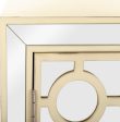 Safavieh Kaia 2 Door Chest Antique Beige and Nickel Mirror on Sale