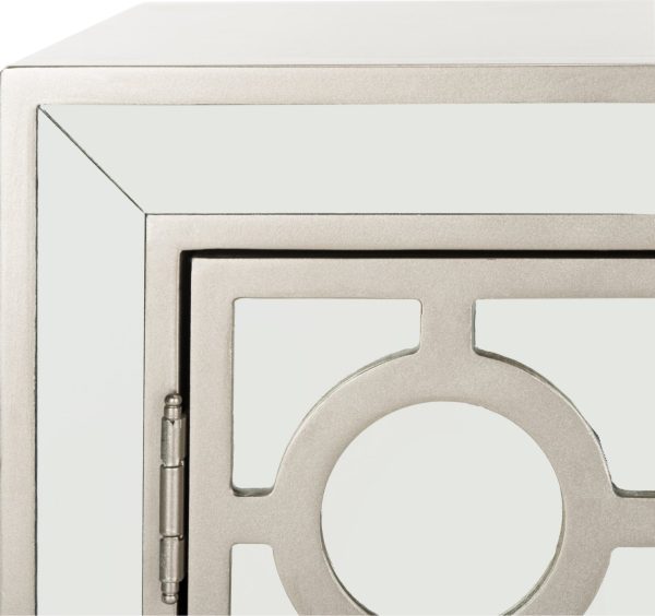 Safavieh Kaia 2 Door Chest Champagne and Nickel Mirror Sale