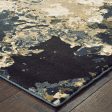 Oriental Weavers Bowen 1808Q Navy Gold Area Rug Hot on Sale