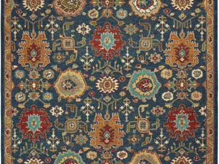 Tommy Bahama Angora 12307 Blue Rust Area Rug Online Sale