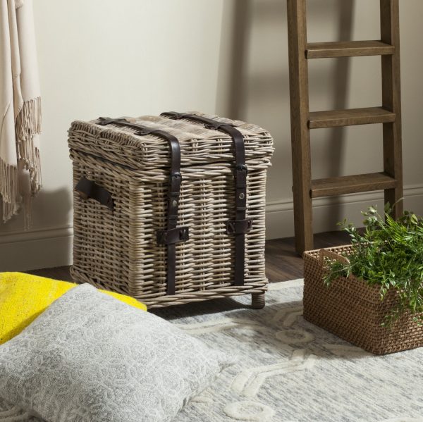 Safavieh Kacia Wicker Side Trunk Natural Discount