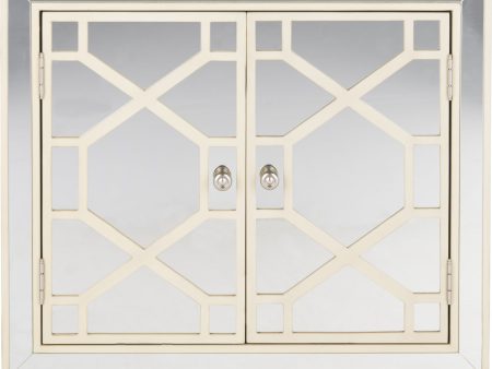 Safavieh Juniper 2 Door Chest Antique Beige and Nickel Mirror Online