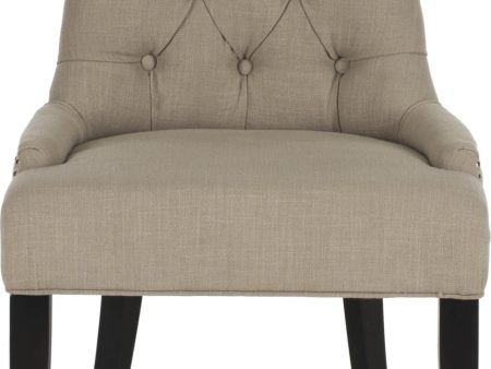 Safavieh Abby Tufted Side Chairs (SET Of 2) True Taupe and Espresso Online