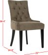 Safavieh Abby 19  H Tufted Side Chairs (SET Of 2)-Silver Nail Heads Mole Grey and Espresso Furniture Supply