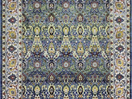 Bashian Charleston C186-R102 Azure Area Rug For Sale